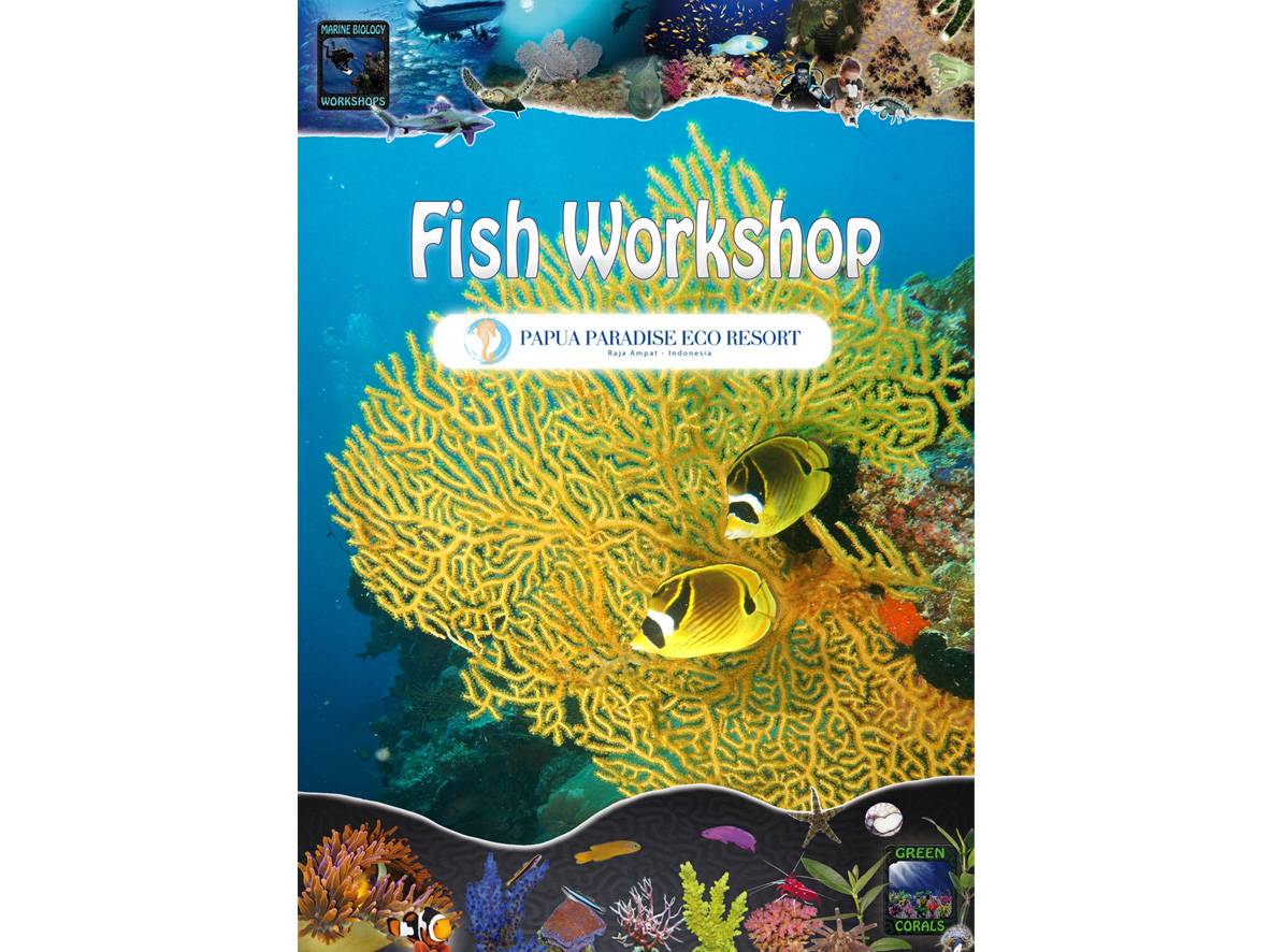 Titelblatt des Booklets für den Fisch-Workshop im Rahmen des Coral Reef Workshops 2025 im Papua Paradise Eco Resort auf Raja Ampat
