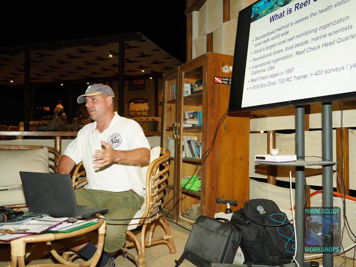Presentation by Stephan Moldzio on the reef monitoring programme with RSDS